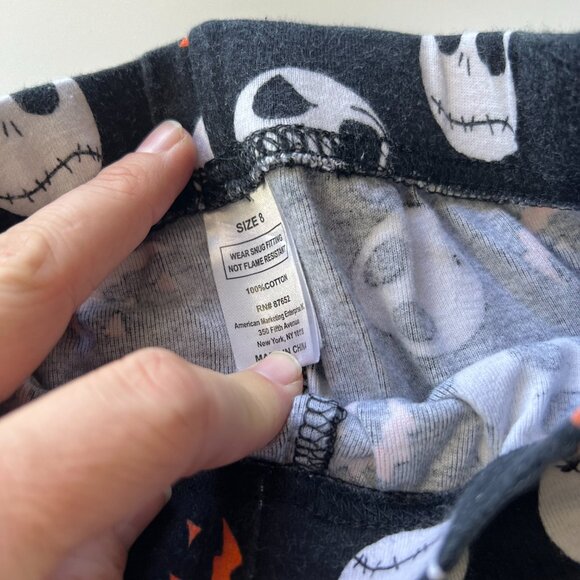 Girls 8 Disney NBC Halloween Pajamas Set Jack & Sally A0004 - Picture 6 of 7